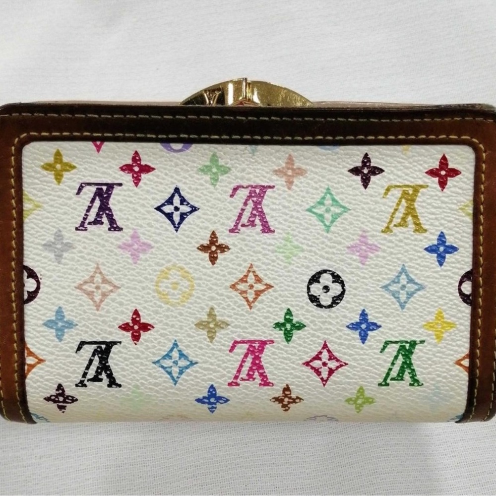 LV monogram multicolor french purse